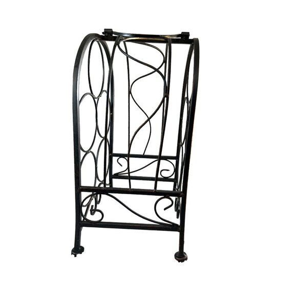 Wine Rack Counter Top 5 Bottle Metal Black 14x9 - Picture 4 of 8